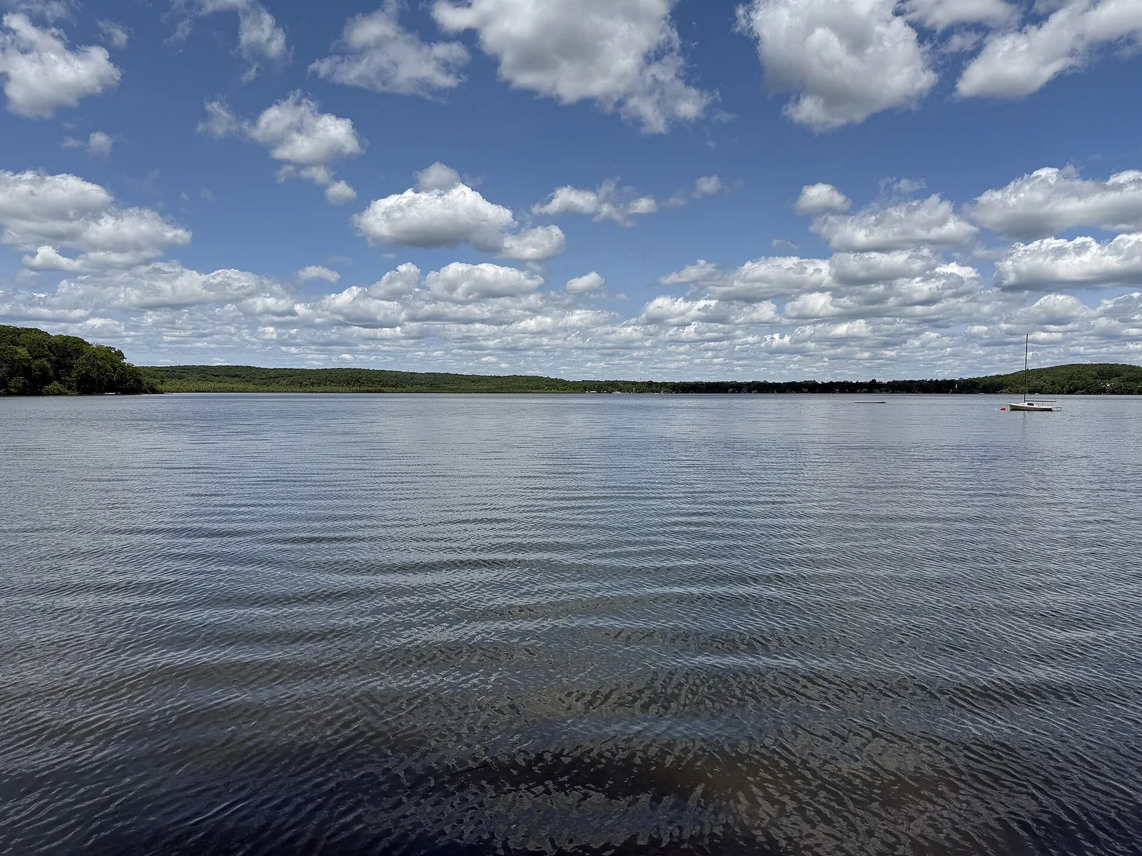 Budd Lake seen from its southwest end in Mount Olive Township, New Jersey